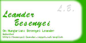leander besenyei business card